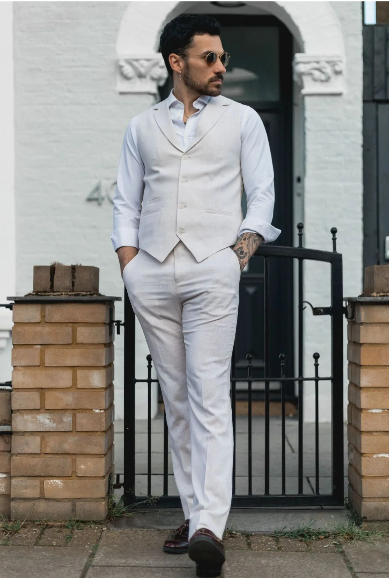 Costume d'été Gilet Pantalon Mariage