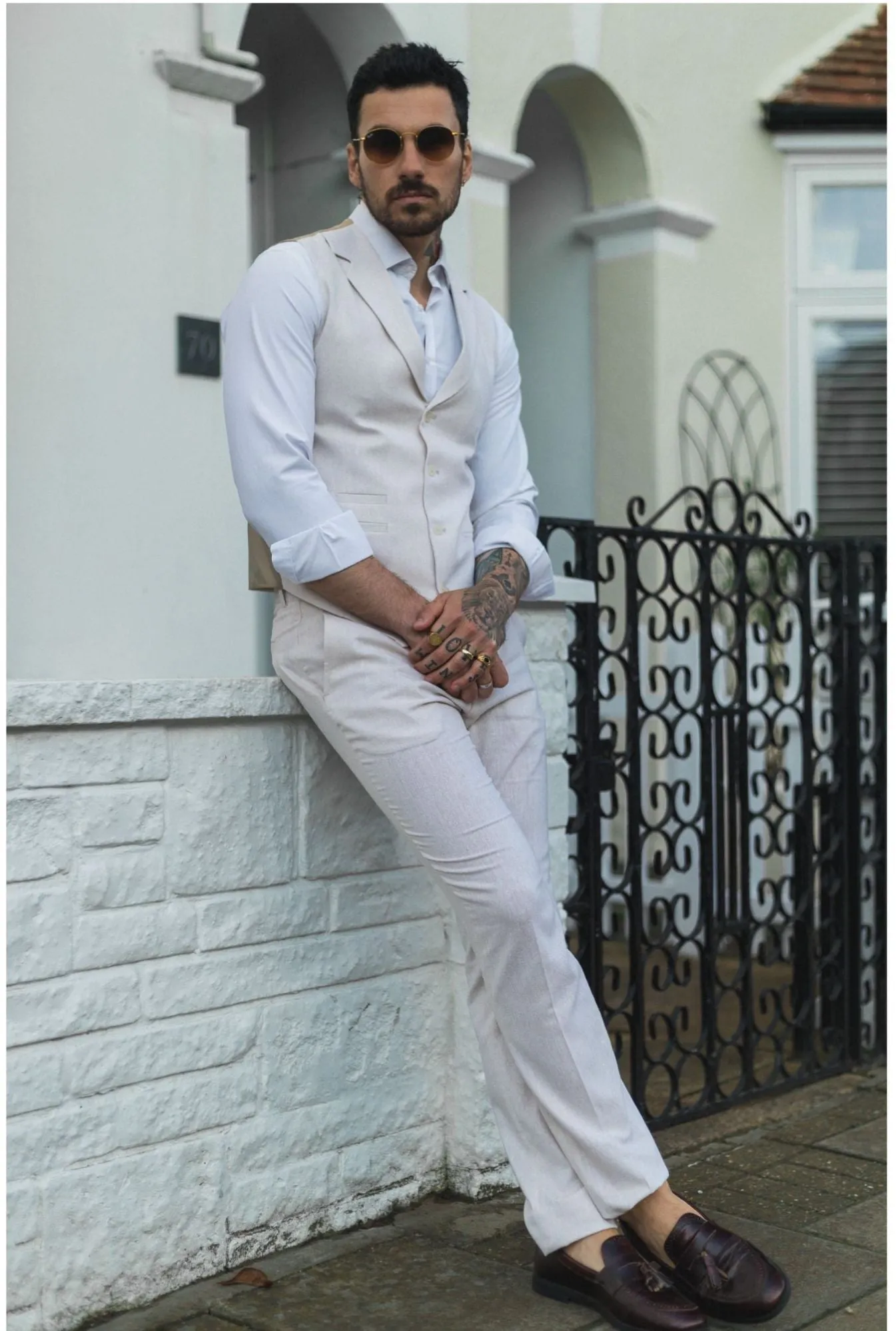 Costume d'été Gilet Pantalon Mariage