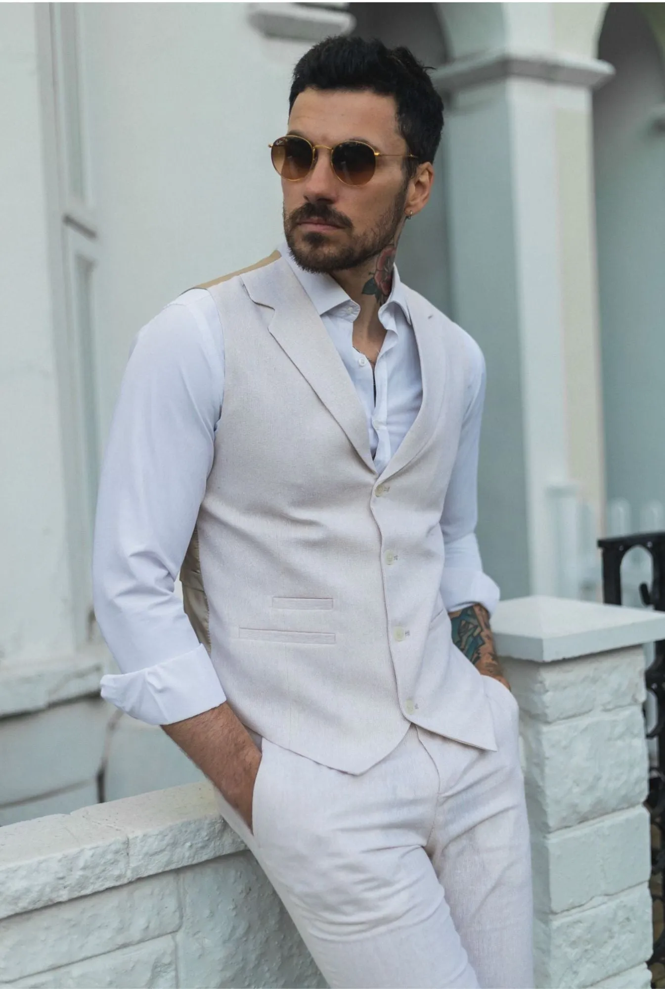 Costume d'été Gilet Pantalon Mariage