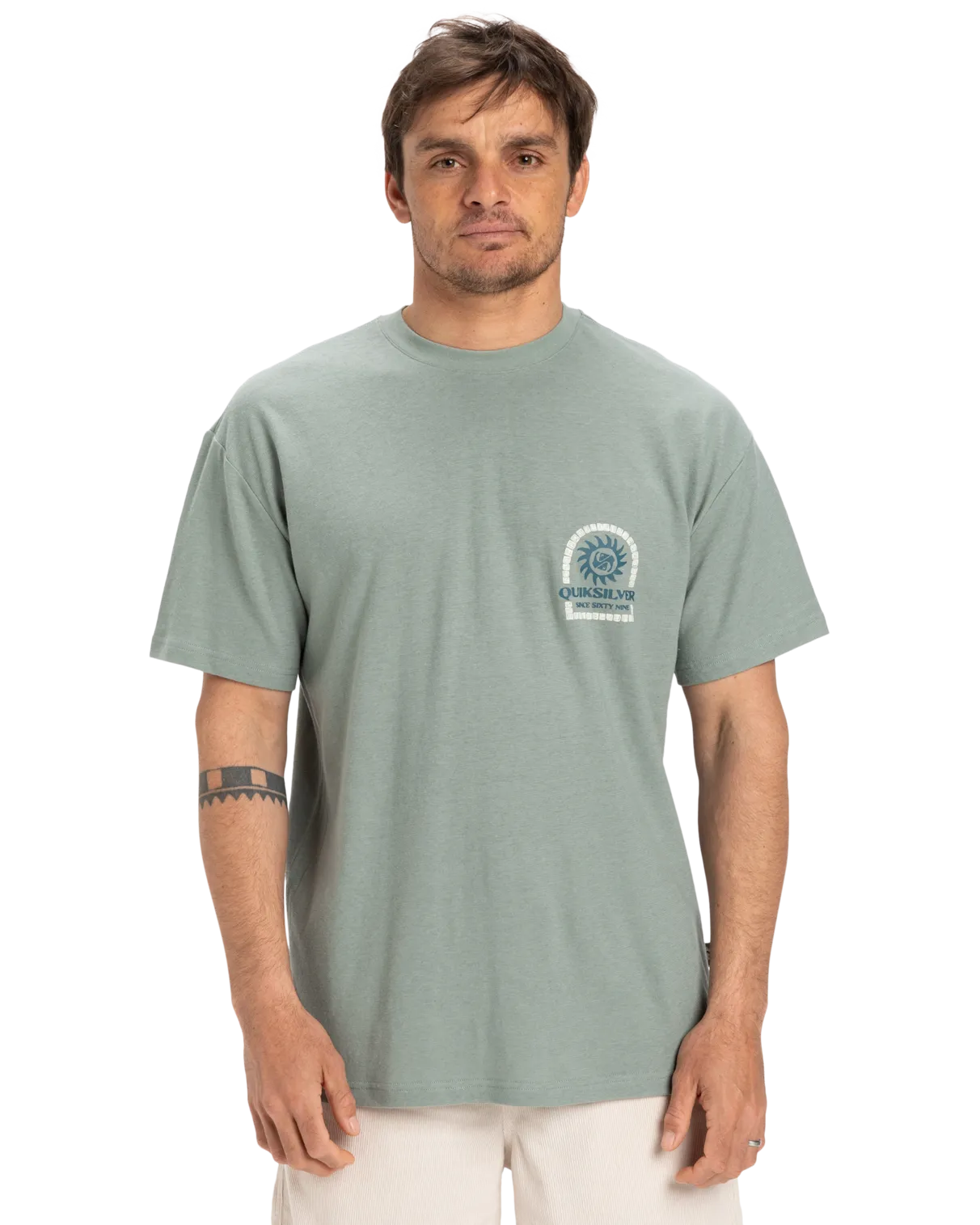 T-shirt Sun Power en vert chinois