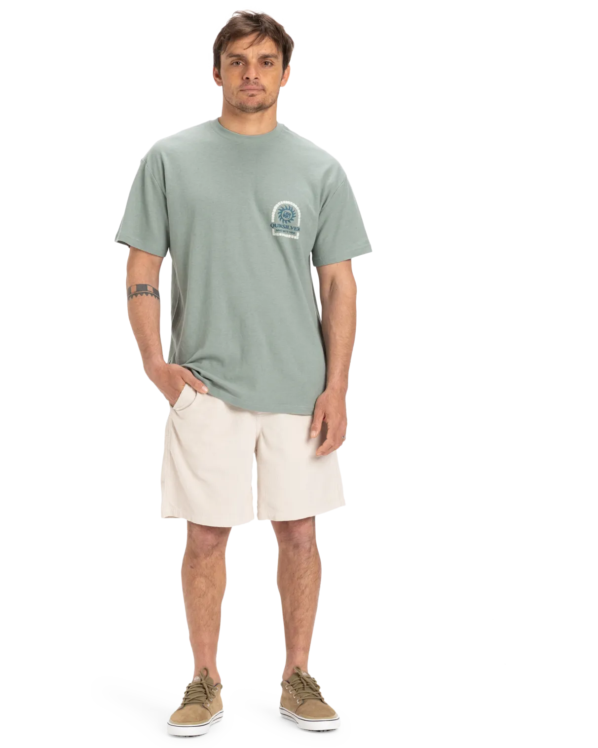 T-shirt Sun Power en vert chinois