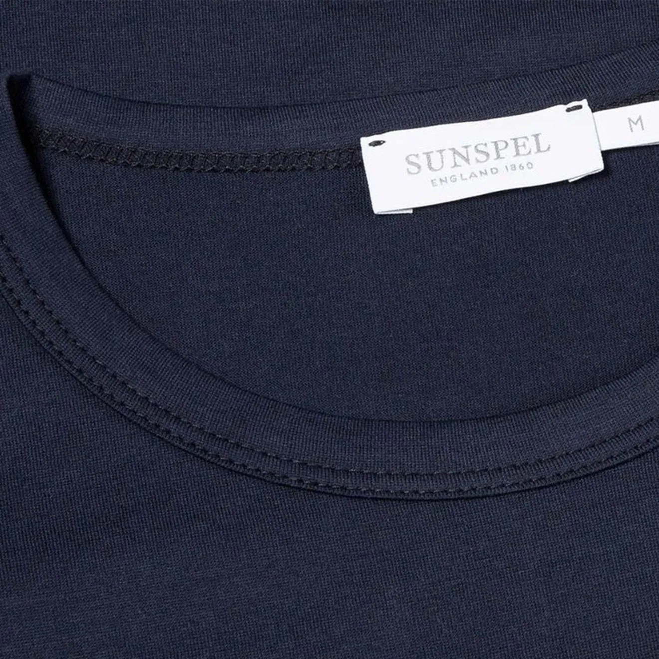 Sunspel T-shirt à manches longues et col rond Marine