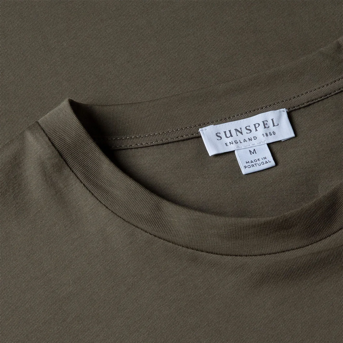 Sunspel Riviera T-shirt col rond manches courtes Khaki