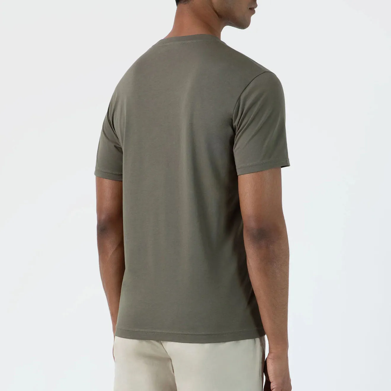 Sunspel Riviera T-shirt col rond printemps/été Khaki