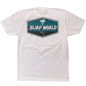 T-shirt Surf World Palm Triangles 2024 Floride - Blanc