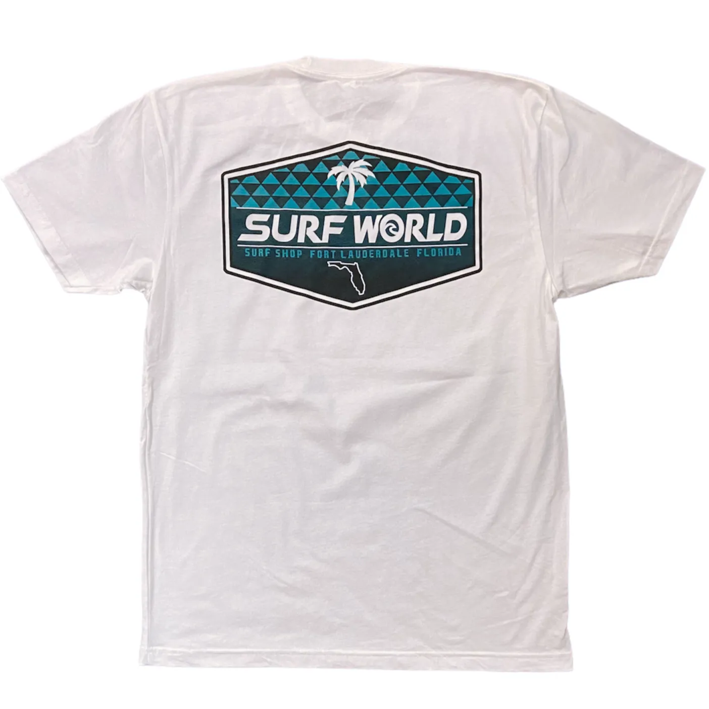 T-shirt Surf World Palm Triangles 2024 Floride - Blanc