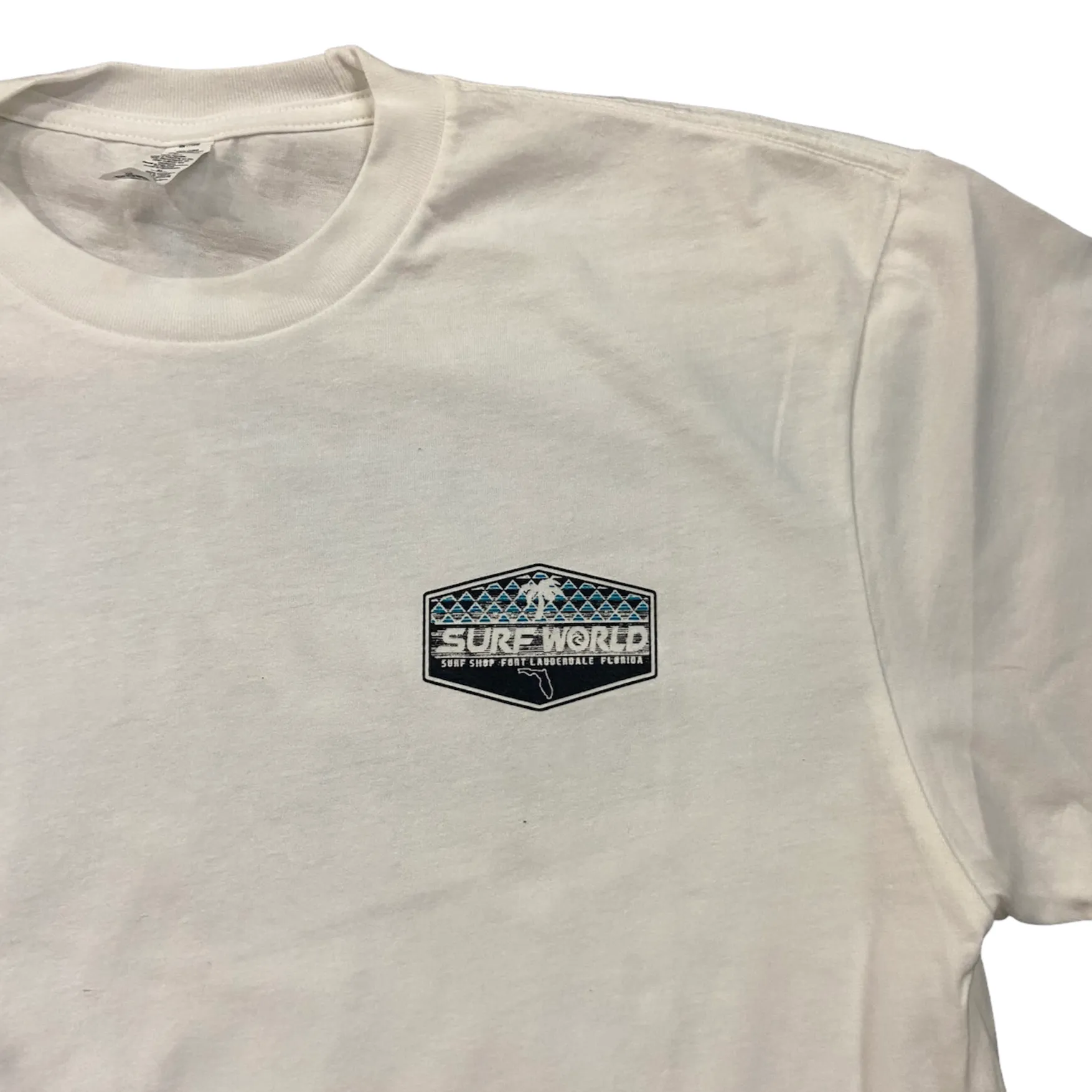 T-shirt Surf World Palm Triangles 2024 Floride - Blanc