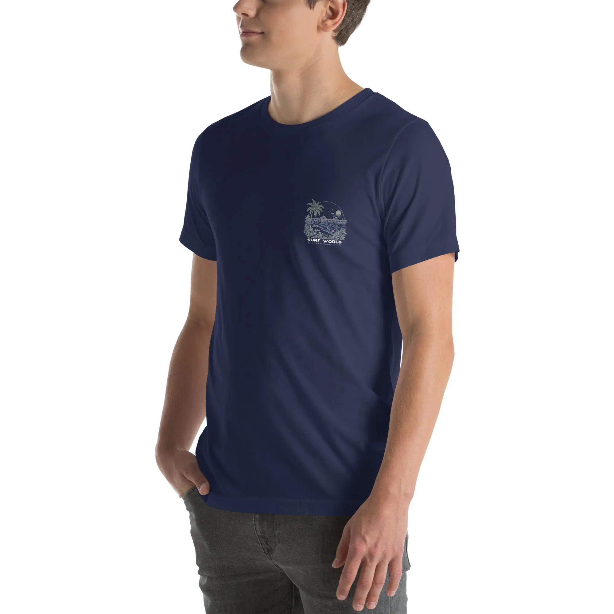 T-shirt Surf World à motifs palmes pastel