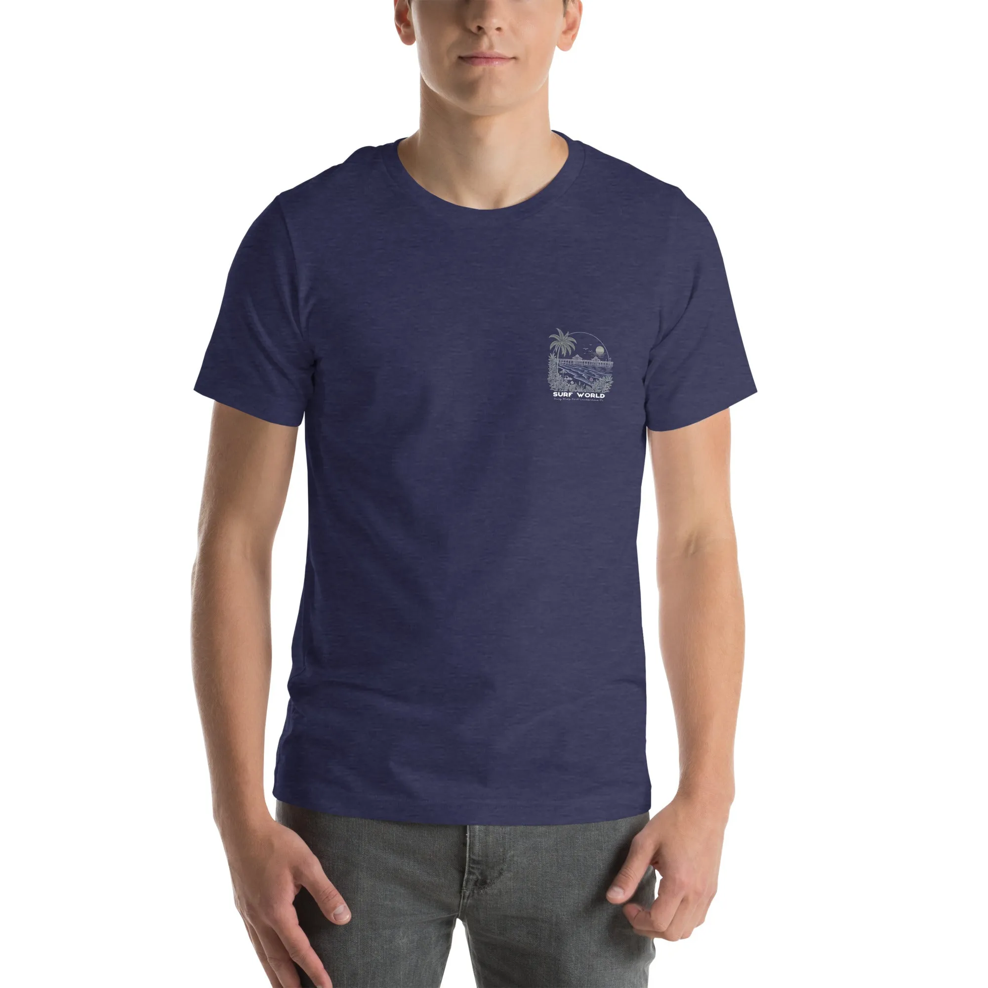 T-shirt Surf World à motifs palmes pastel