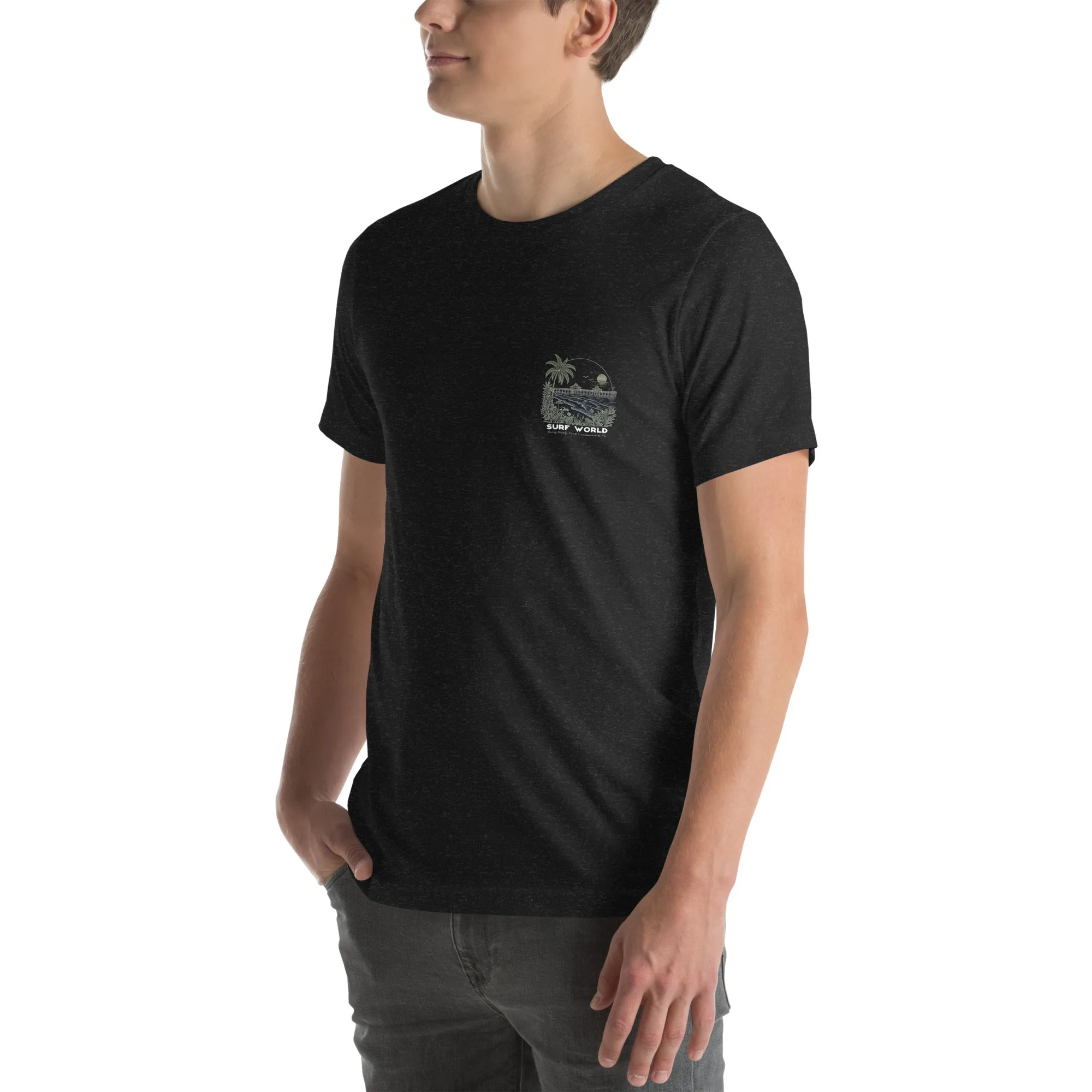 T-shirt Surf World à motifs palmes pastel