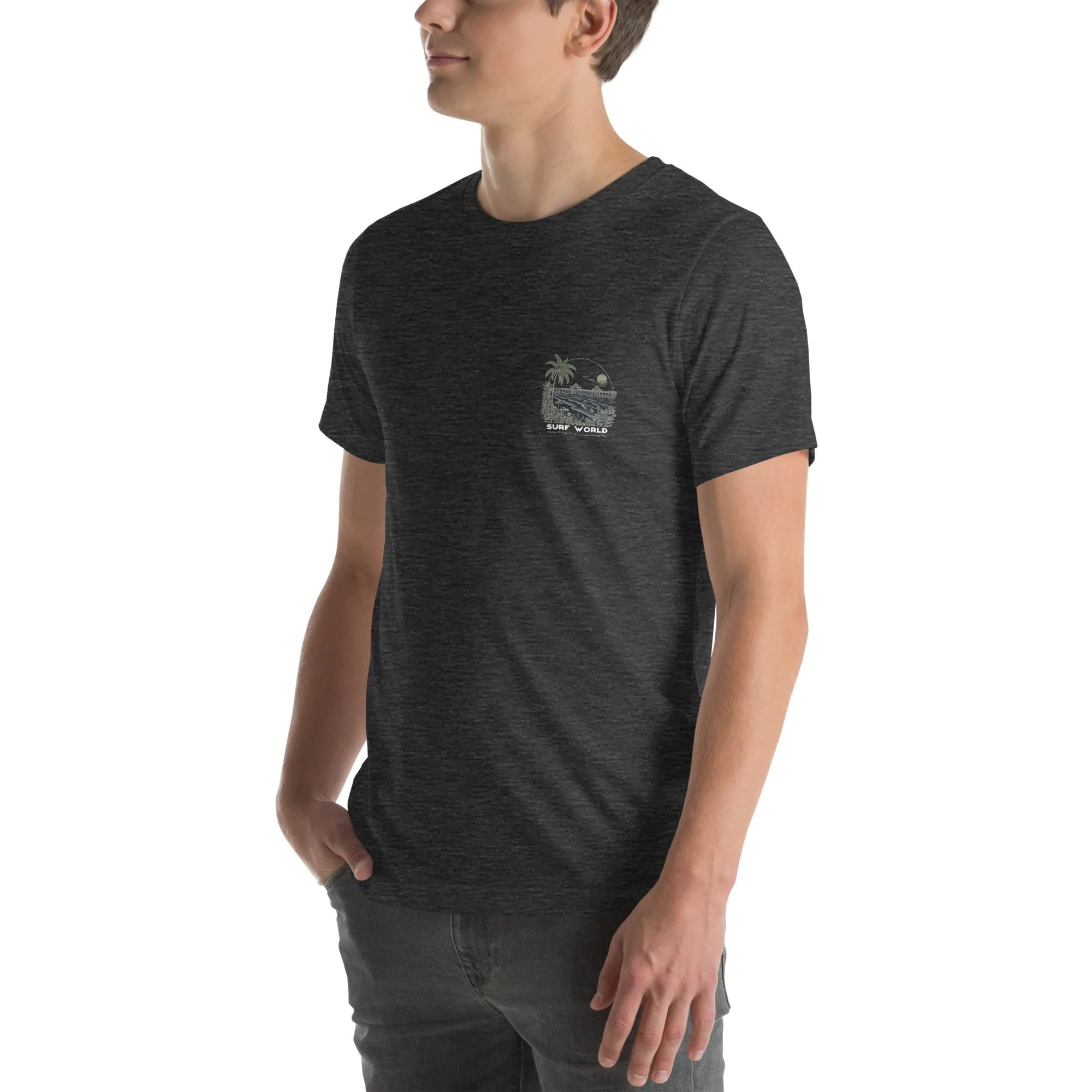 T-shirt Surf World à motifs palmes pastel