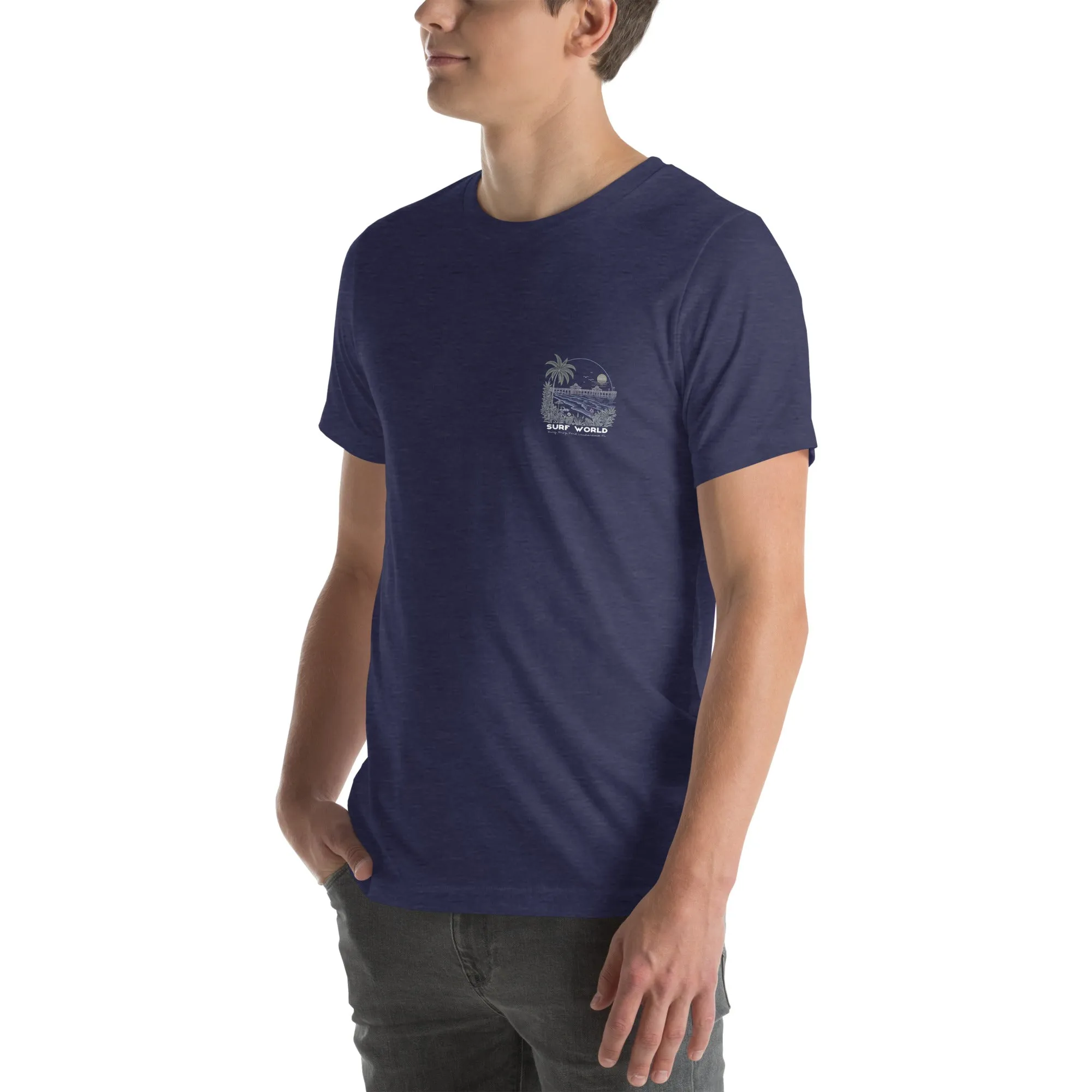 T-shirt Surf World à motifs palmes pastel