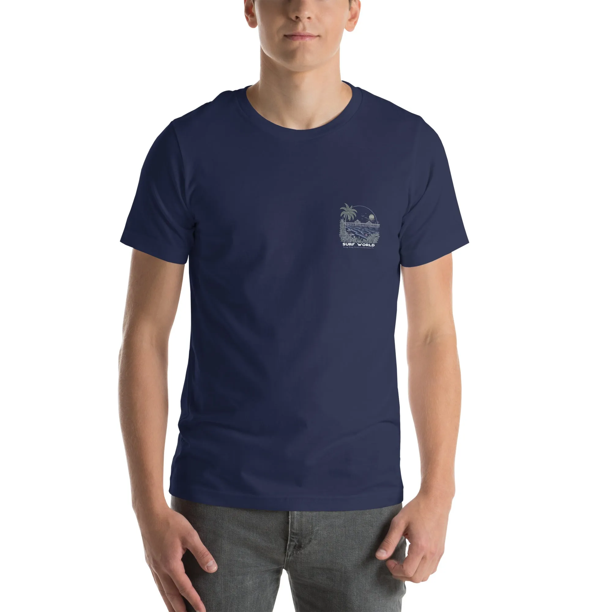 T-shirt Surf World à motifs palmes pastel