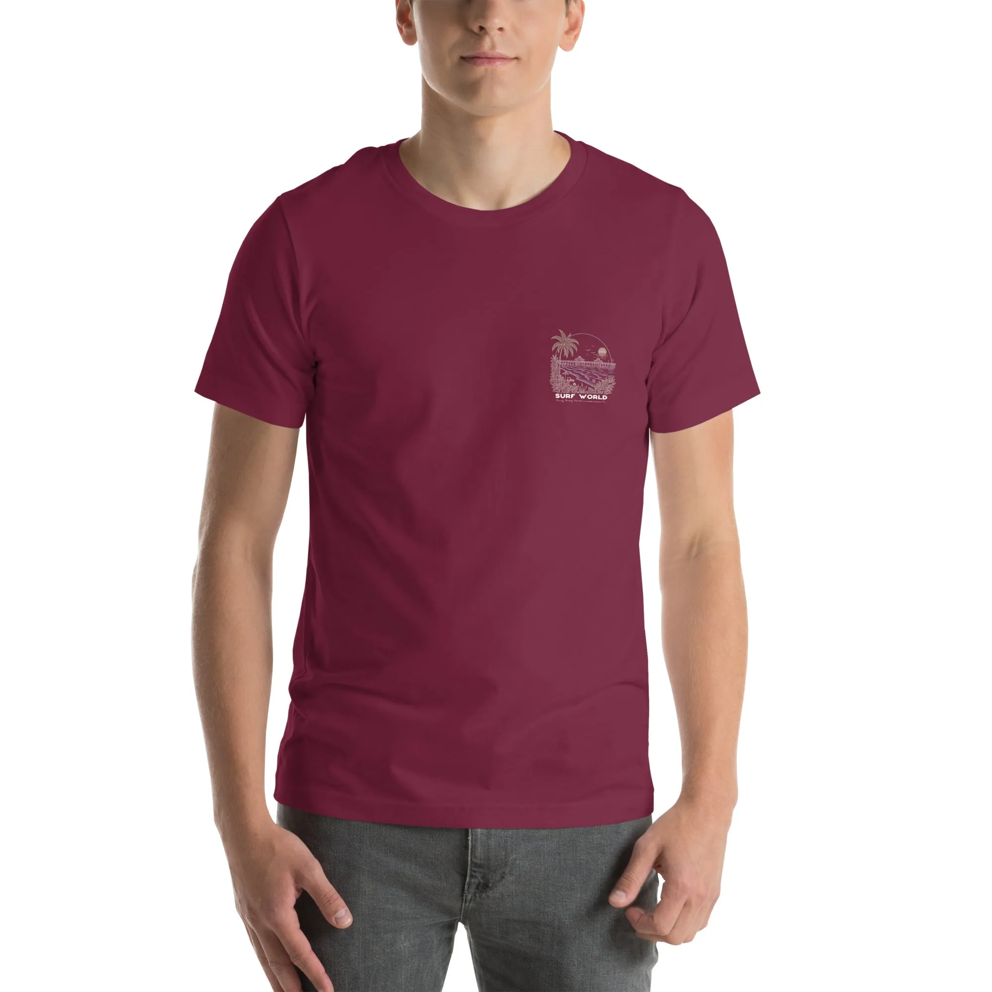 T-shirt Surf World à motifs palmes pastel
