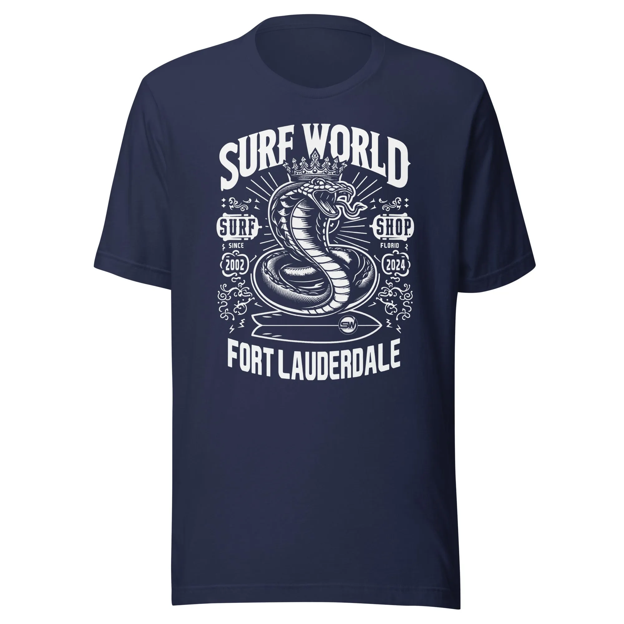 T-shirt Homme Surf World Serpent Blanc Cobra