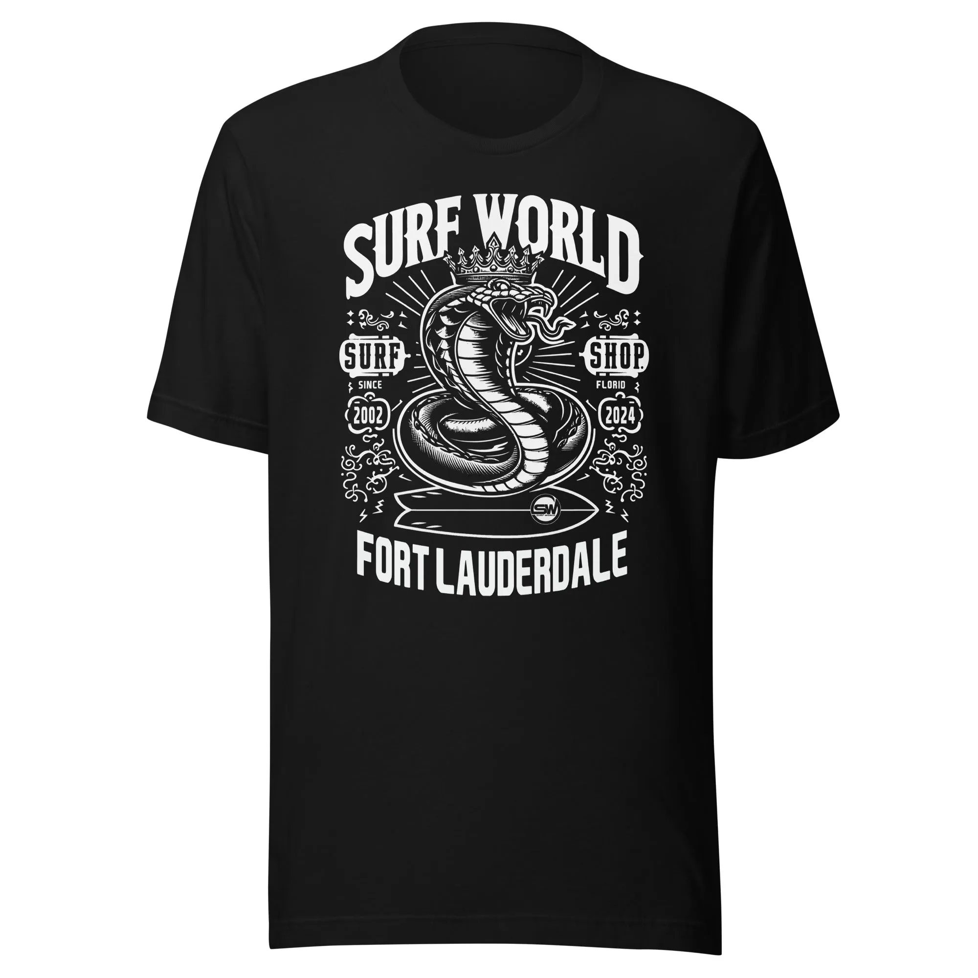T-shirt Homme Surf World Serpent Blanc Cobra