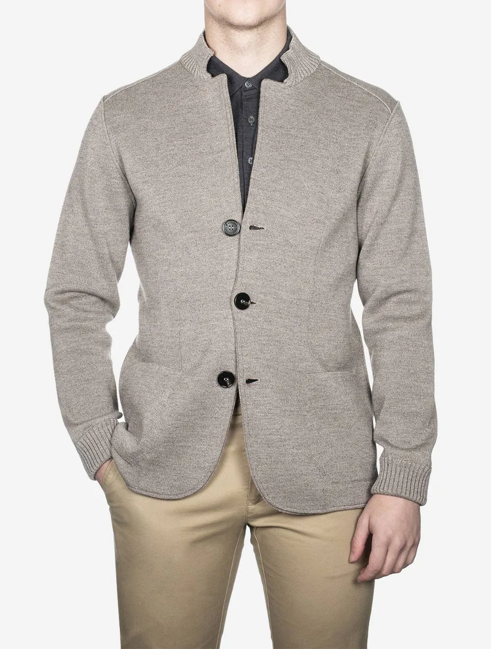Swacket 3 boutons point Milano taupe