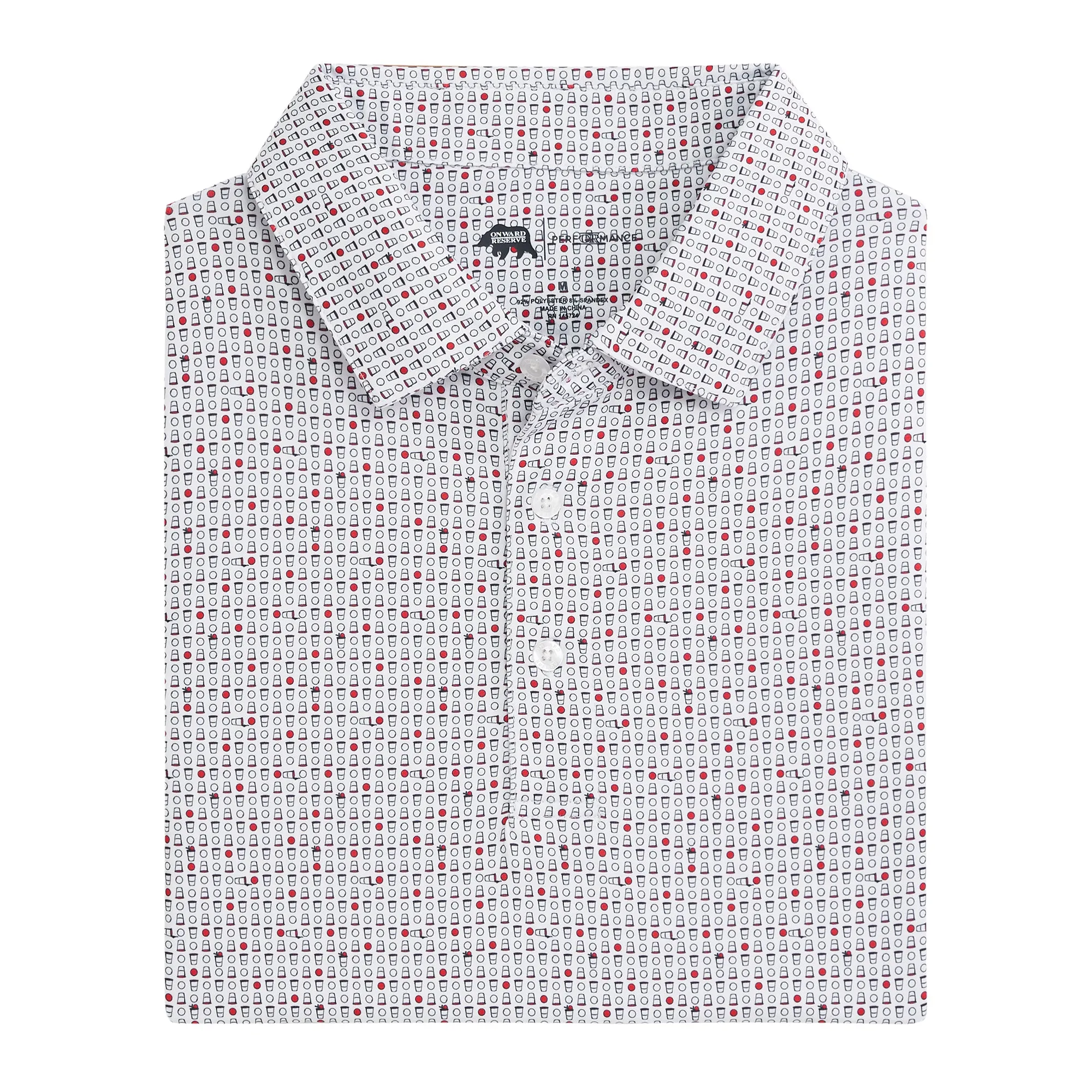 Polo de Performance Imprimé Tailgate Games - Rouge