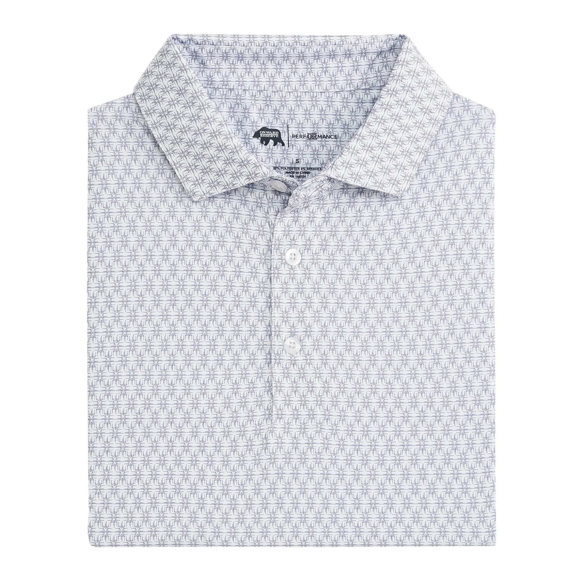 Polo de Performance Imprimé Tents - Blanc