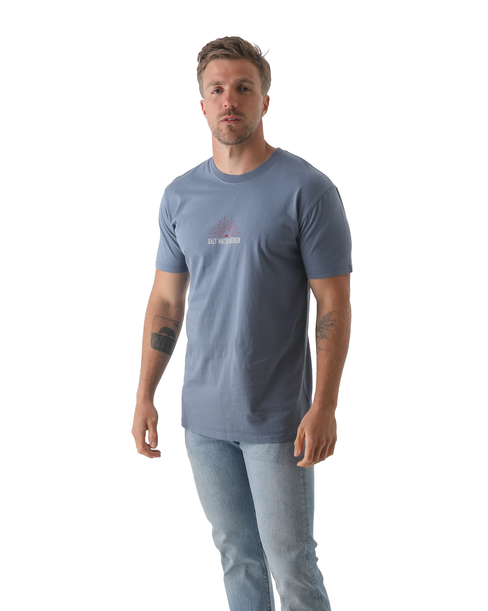 T-shirt Texas en bleu délavé