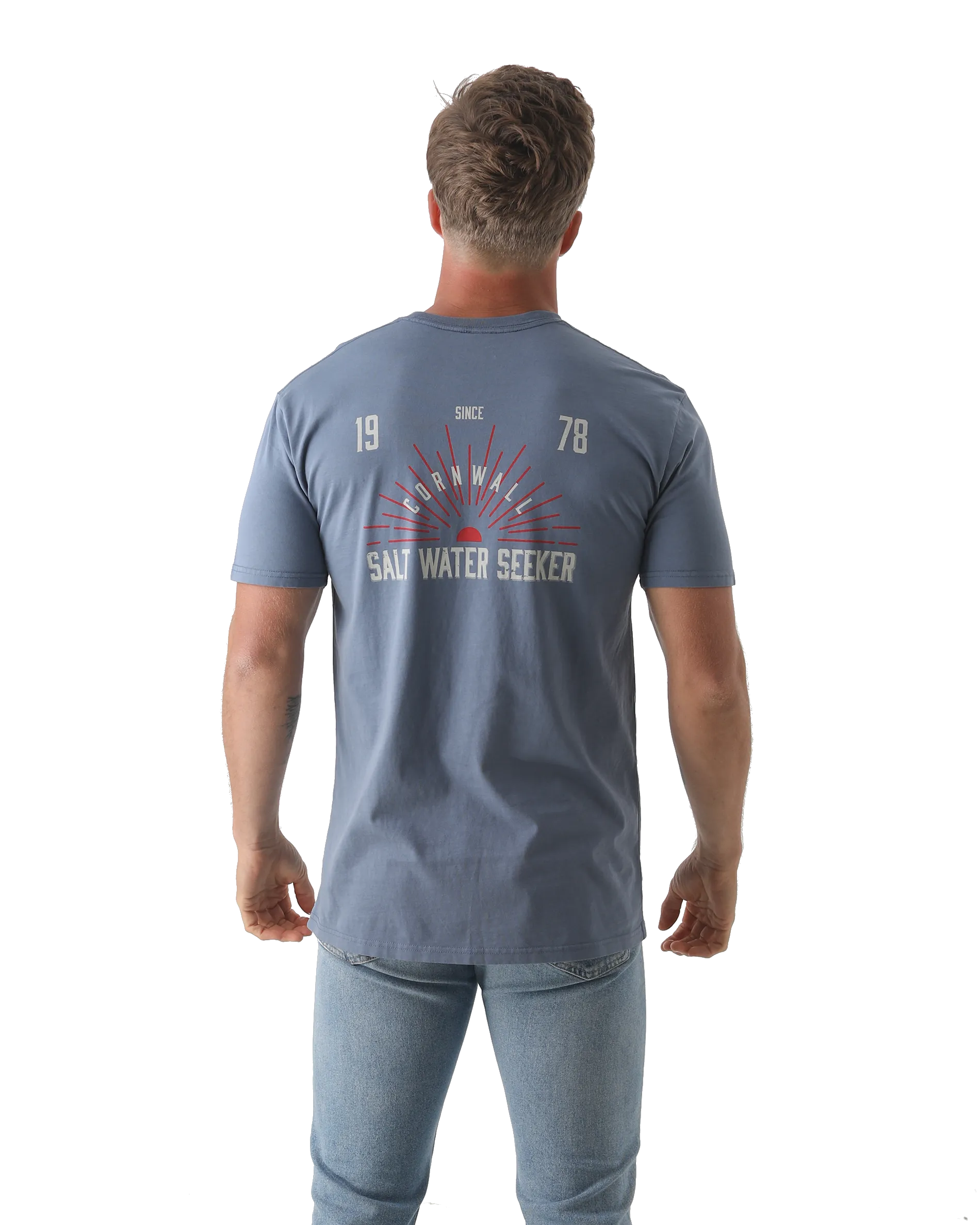 T-shirt Texas en bleu délavé