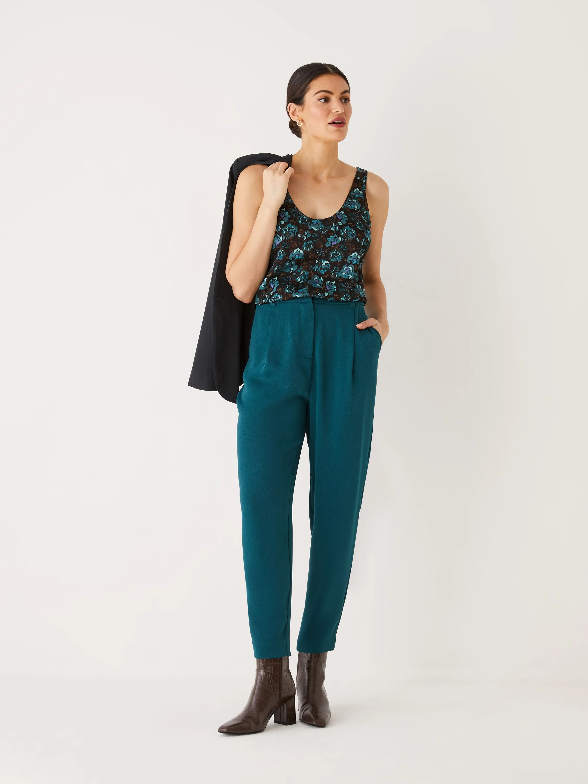 Le Cami Satin Vert Foncé