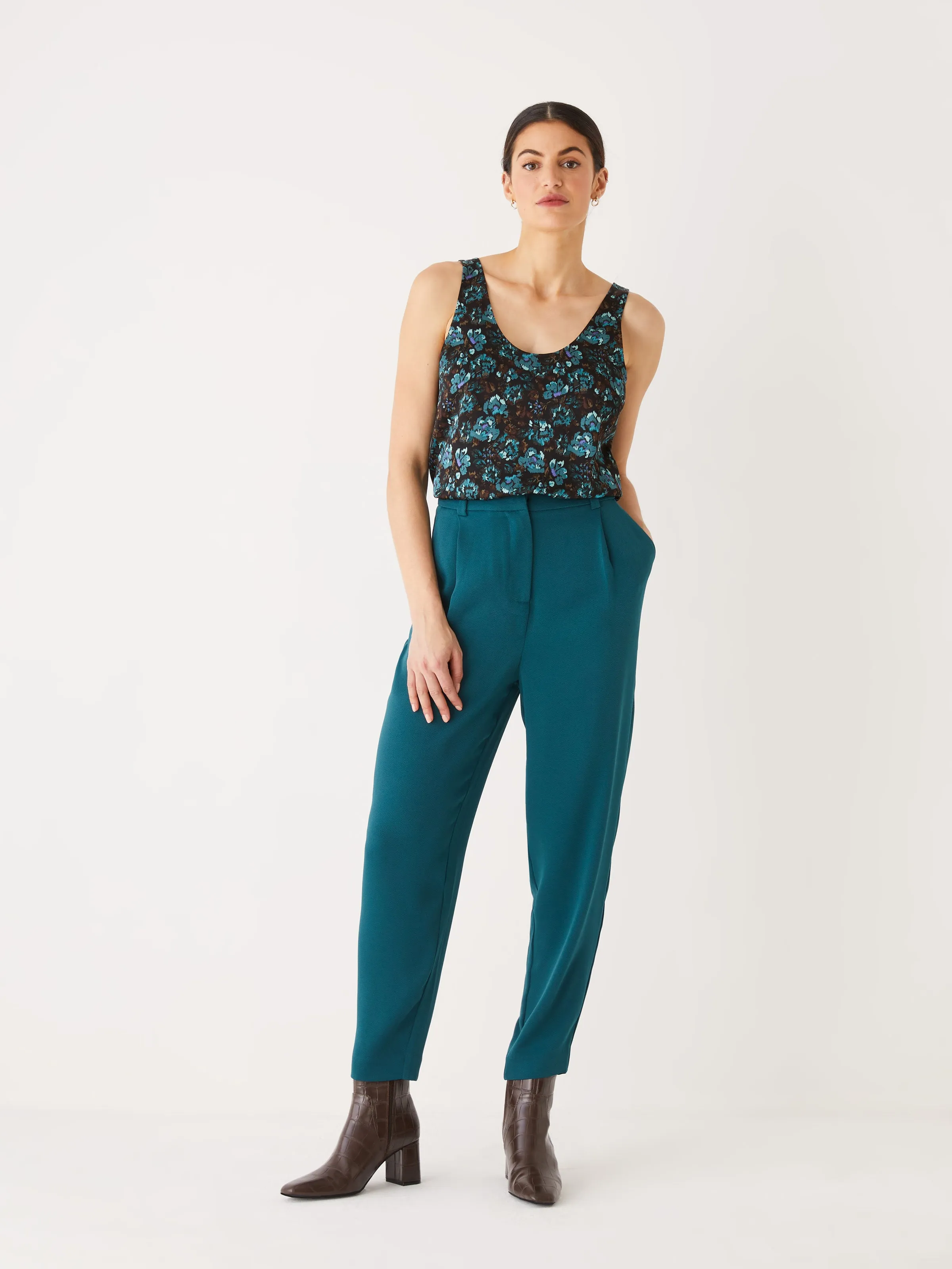 Le Cami Satin Vert Foncé