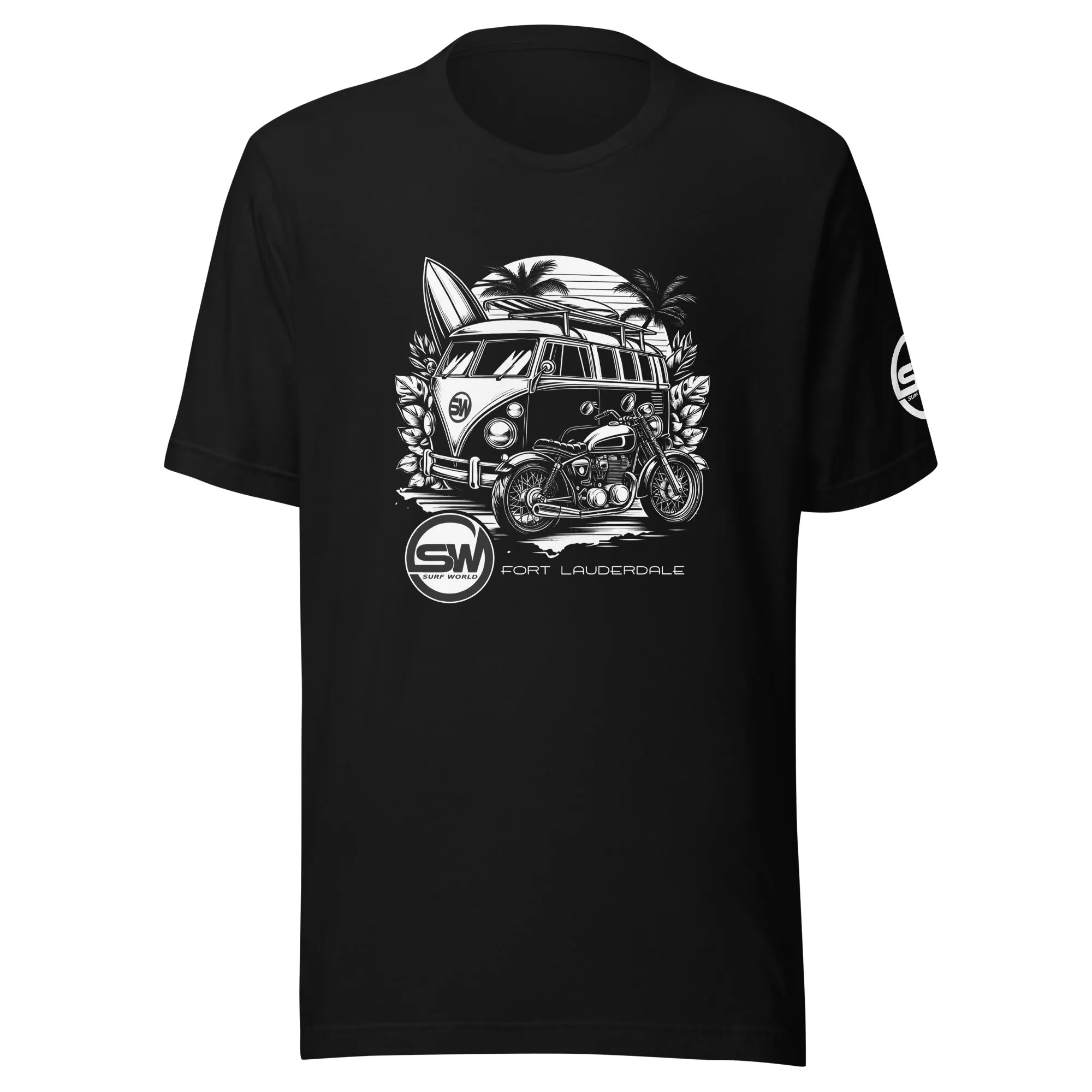 Le t-shirt unisexe Surf Bus and Motorcycle