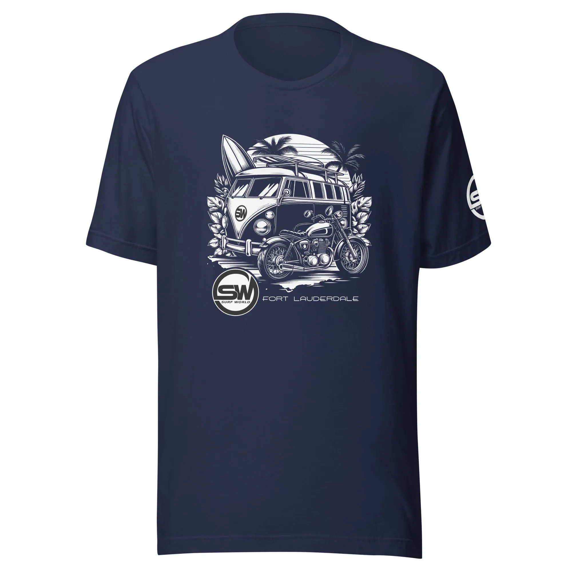 Le t-shirt unisexe Surf Bus and Motorcycle