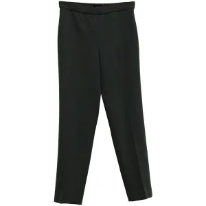 Pantalon droit à jambe droite en triacétate gris