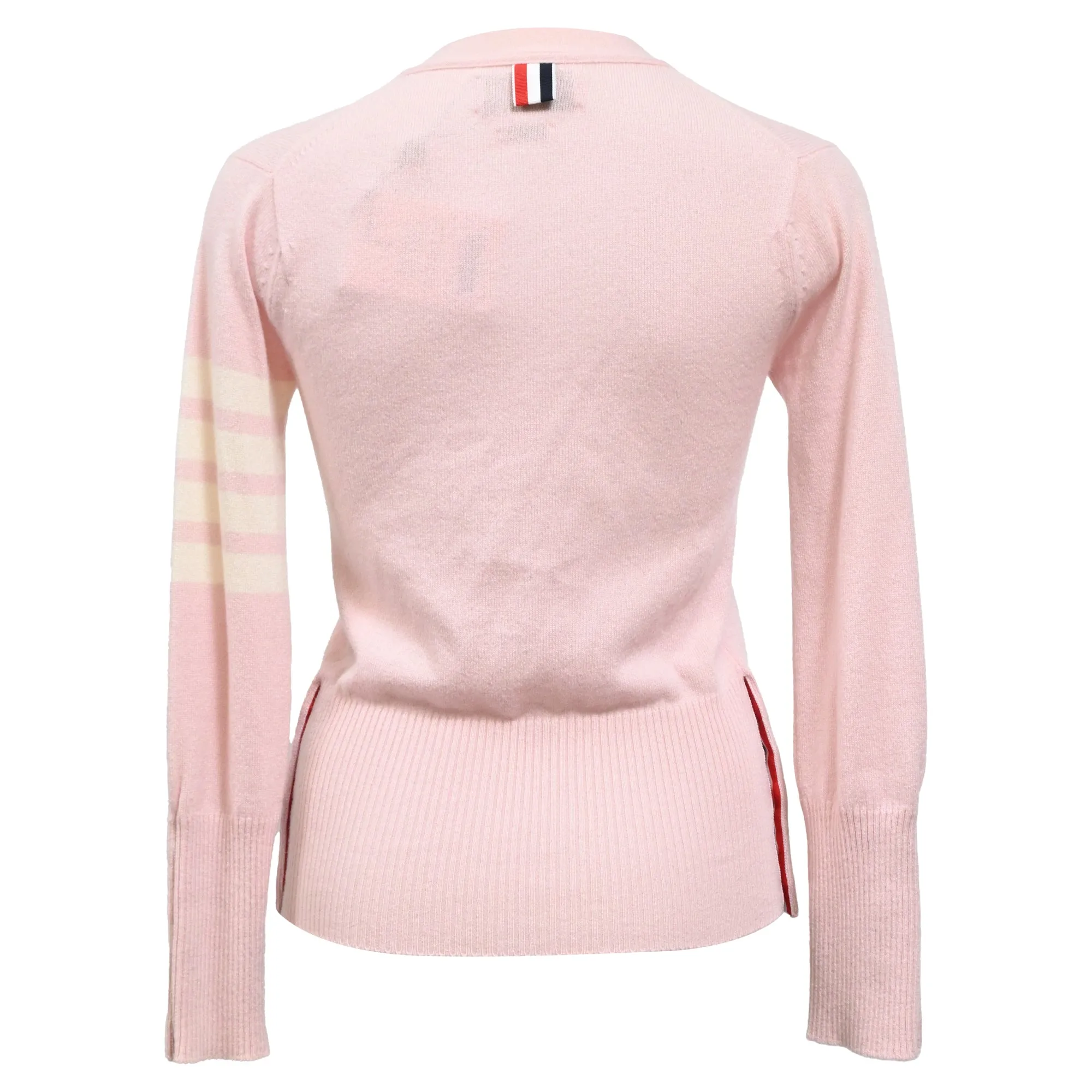 Cardigan à boutons Thom Browne 4-Bar en coton rose