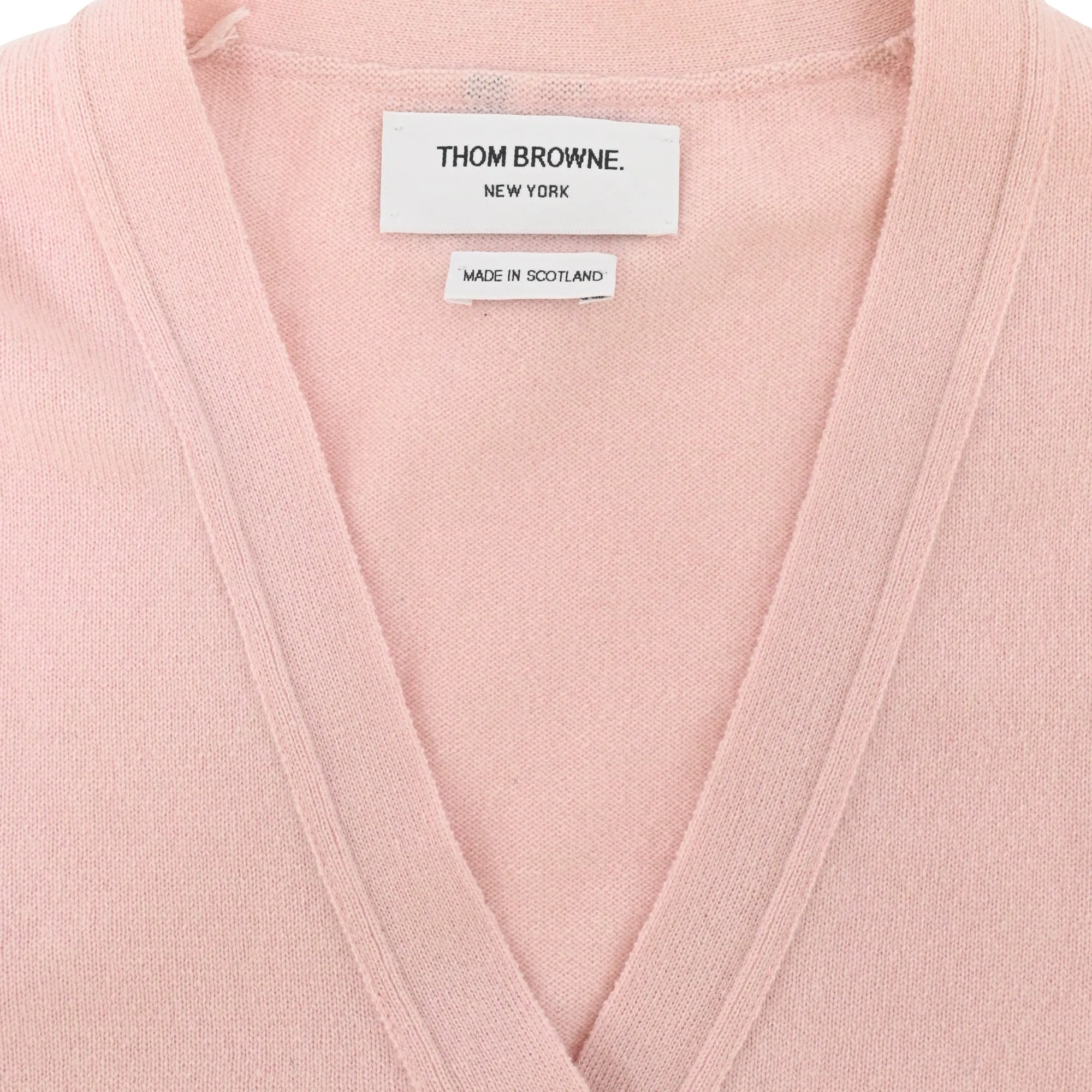 Cardigan à boutons Thom Browne 4-Bar en coton rose