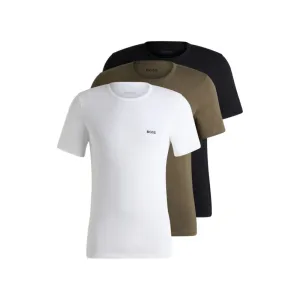 Pack de trois t-shirts en coton avec broderie de logo
