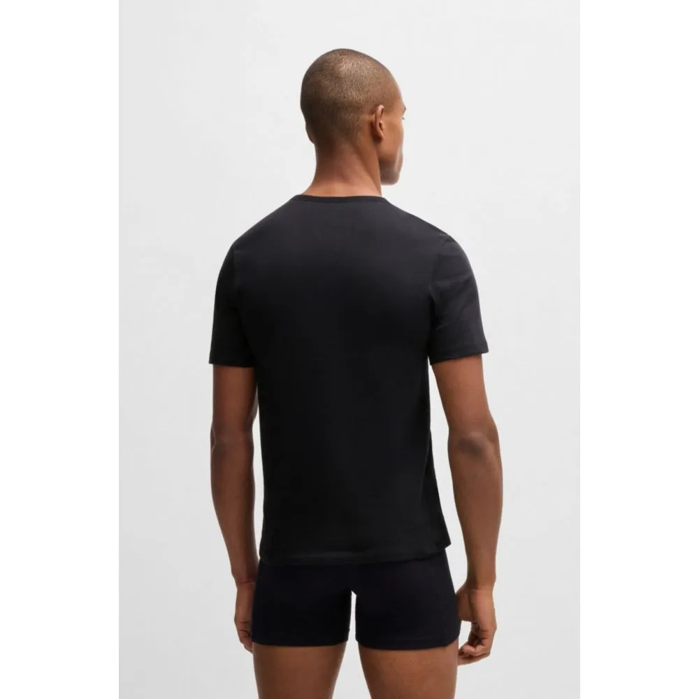 Pack de trois t-shirts en coton avec broderie de logo