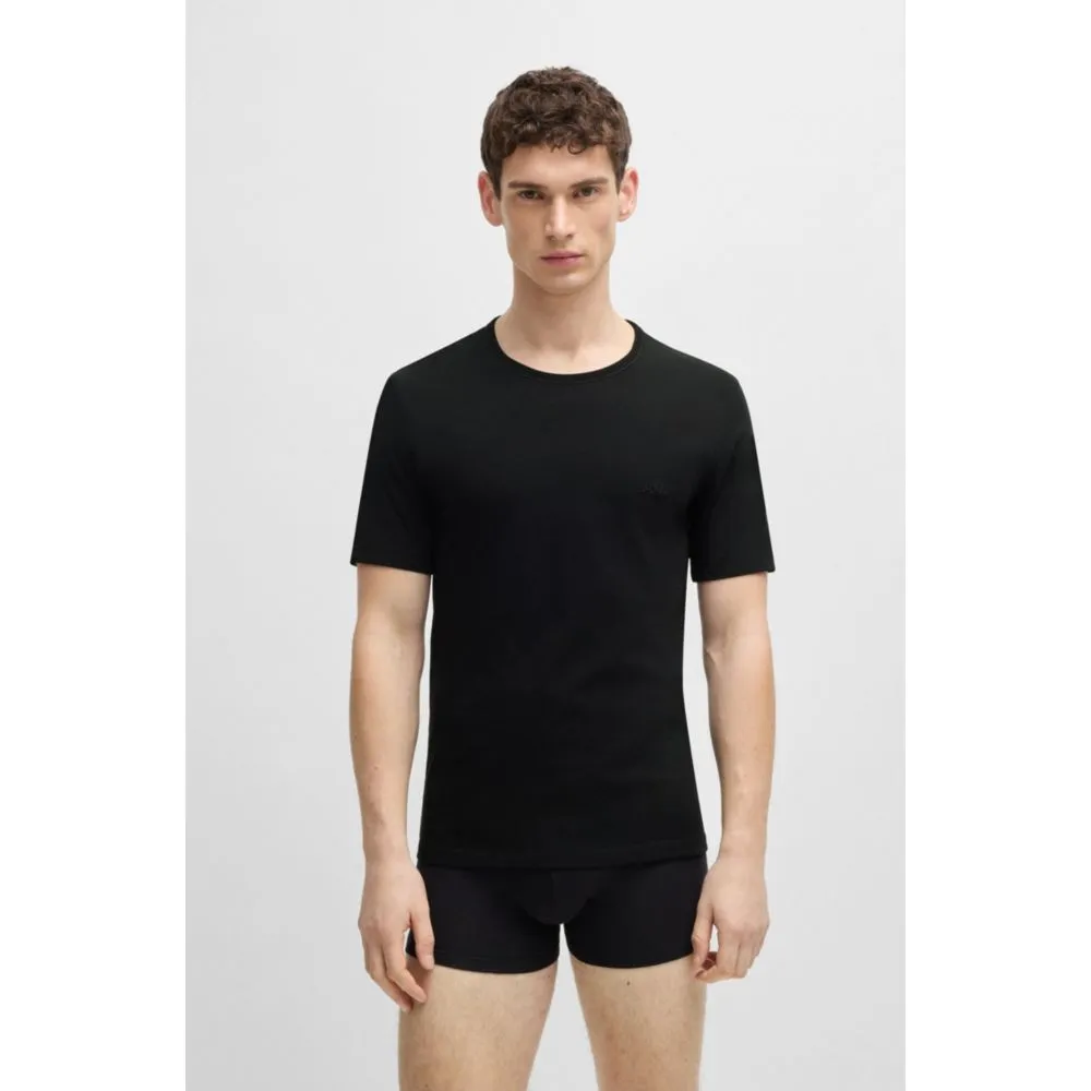 Pack de trois T-shirts en coton brodés du logo