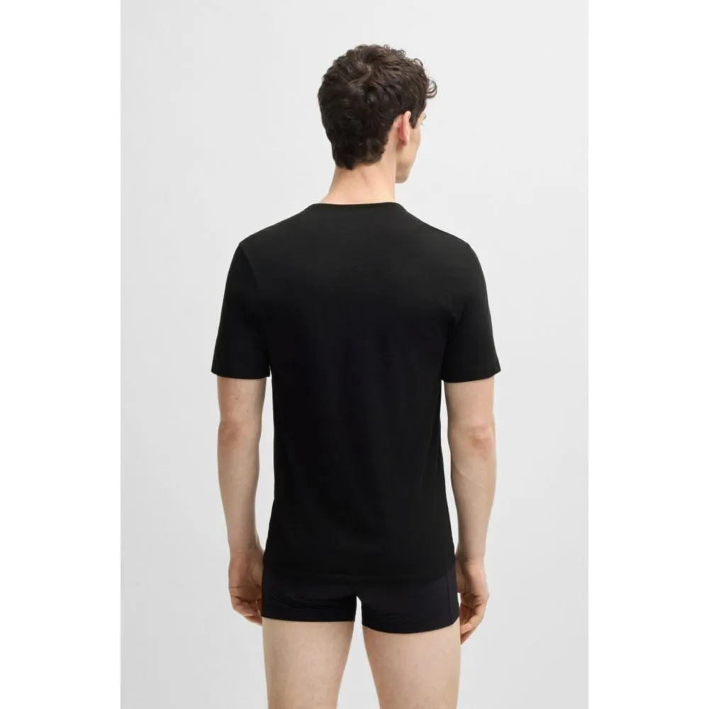 Pack de trois T-shirts en coton brodés du logo