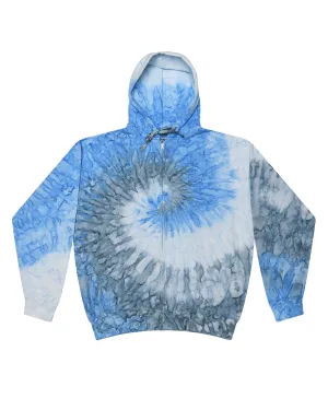 Pull à capuche zip complet teint en tie-dye CD8888 pour adulte