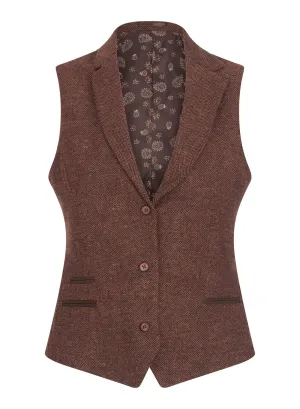 Gilet en tweed à chevrons des années 1920