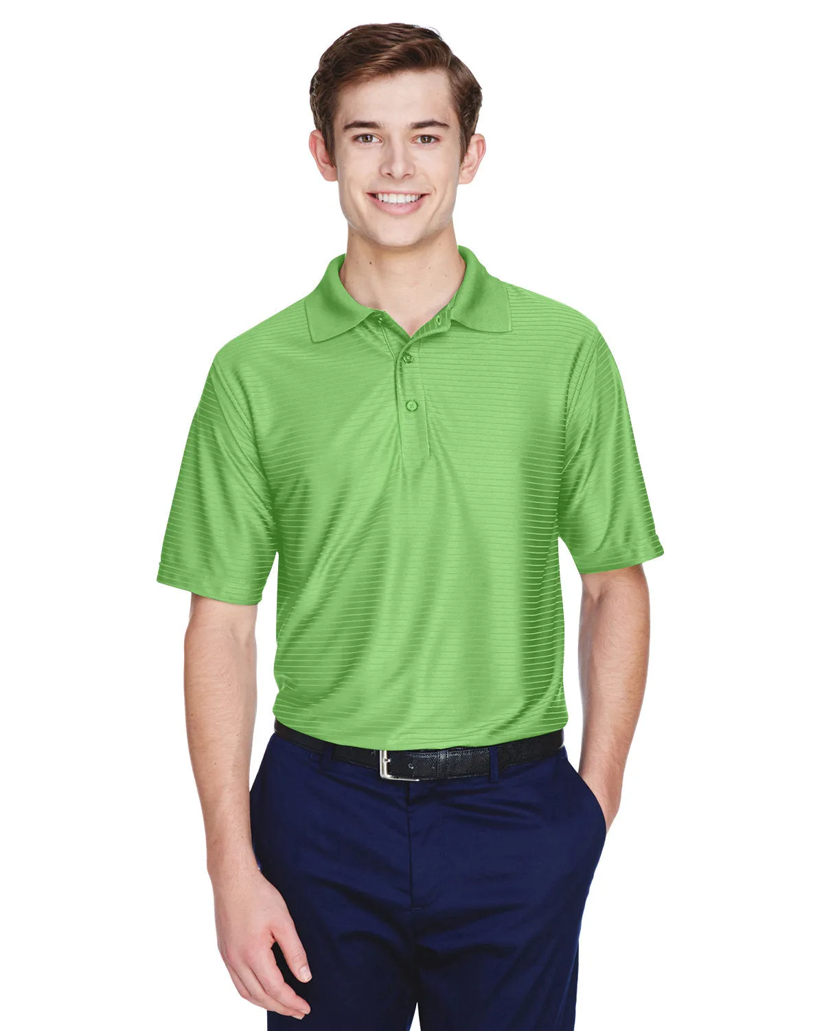 UltraClub 8413 Polo de Performance à Rayures Tonales pour Homme Frais et Sec Elite