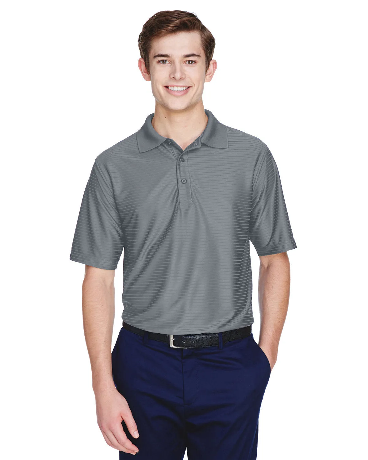 UltraClub 8413 Polo de Performance à Rayures Tonales pour Homme Frais et Sec Elite