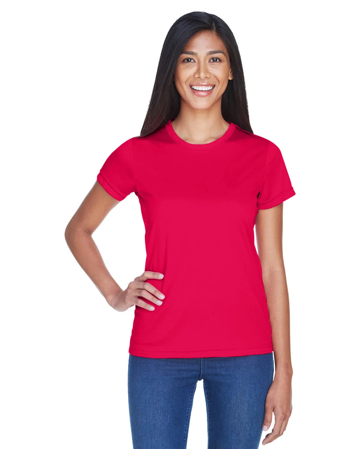 UltraClub 8420L T-shirt sport interlock pour femmes - Fraîcheur et séchage rapide
