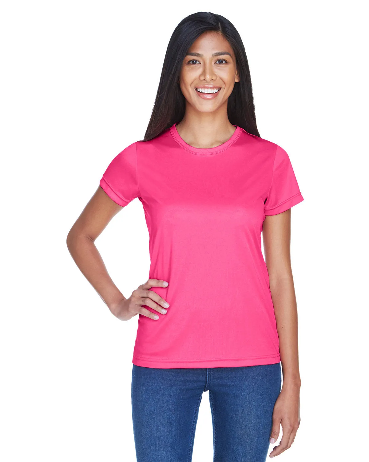 UltraClub 8420L T-shirt sport interlock pour femmes - Fraîcheur et séchage rapide