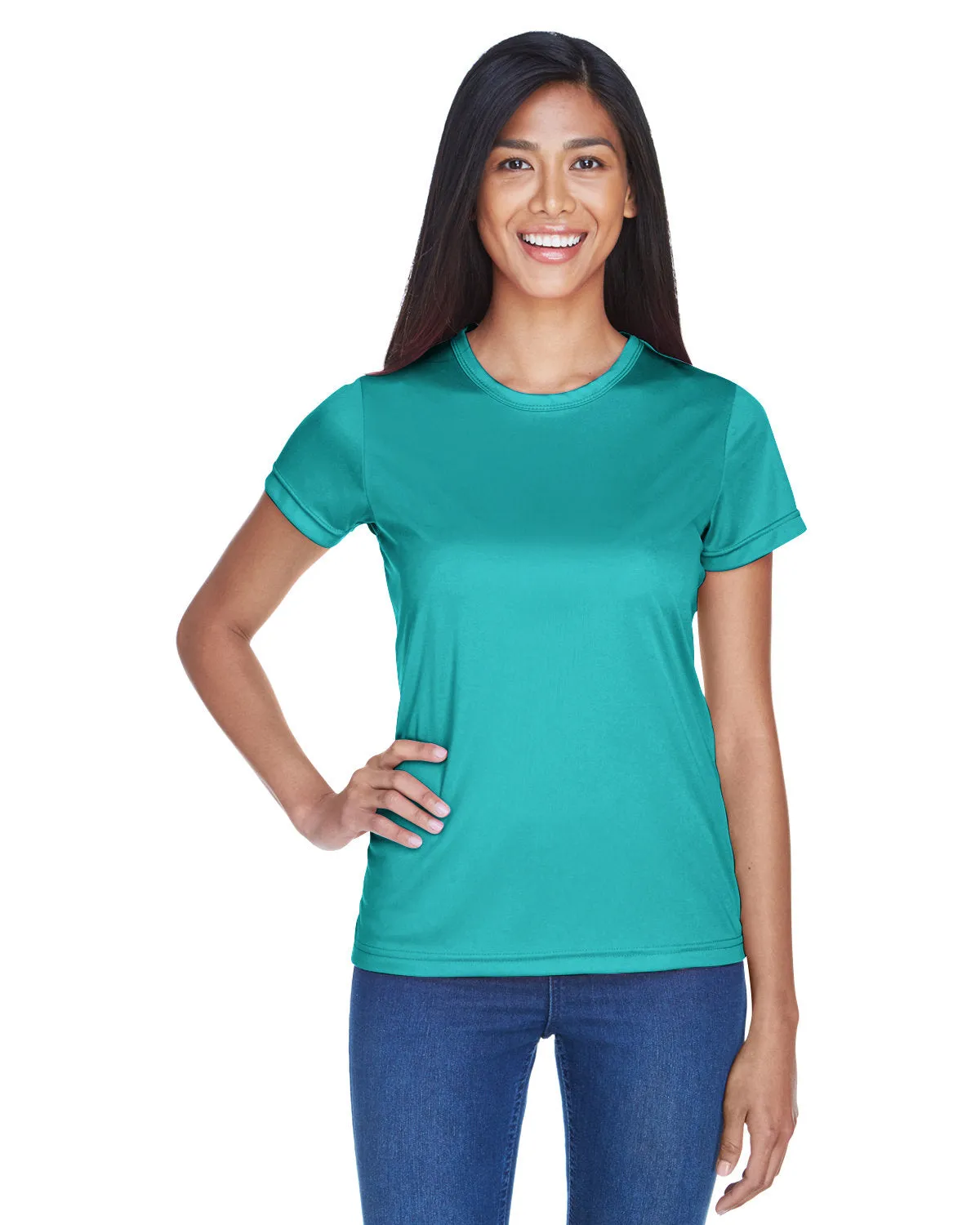 UltraClub 8420L T-shirt sport interlock pour femmes - Fraîcheur et séchage rapide