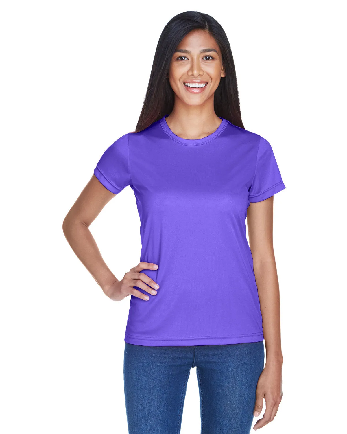 UltraClub 8420L T-shirt sport interlock pour femmes - Fraîcheur et séchage rapide