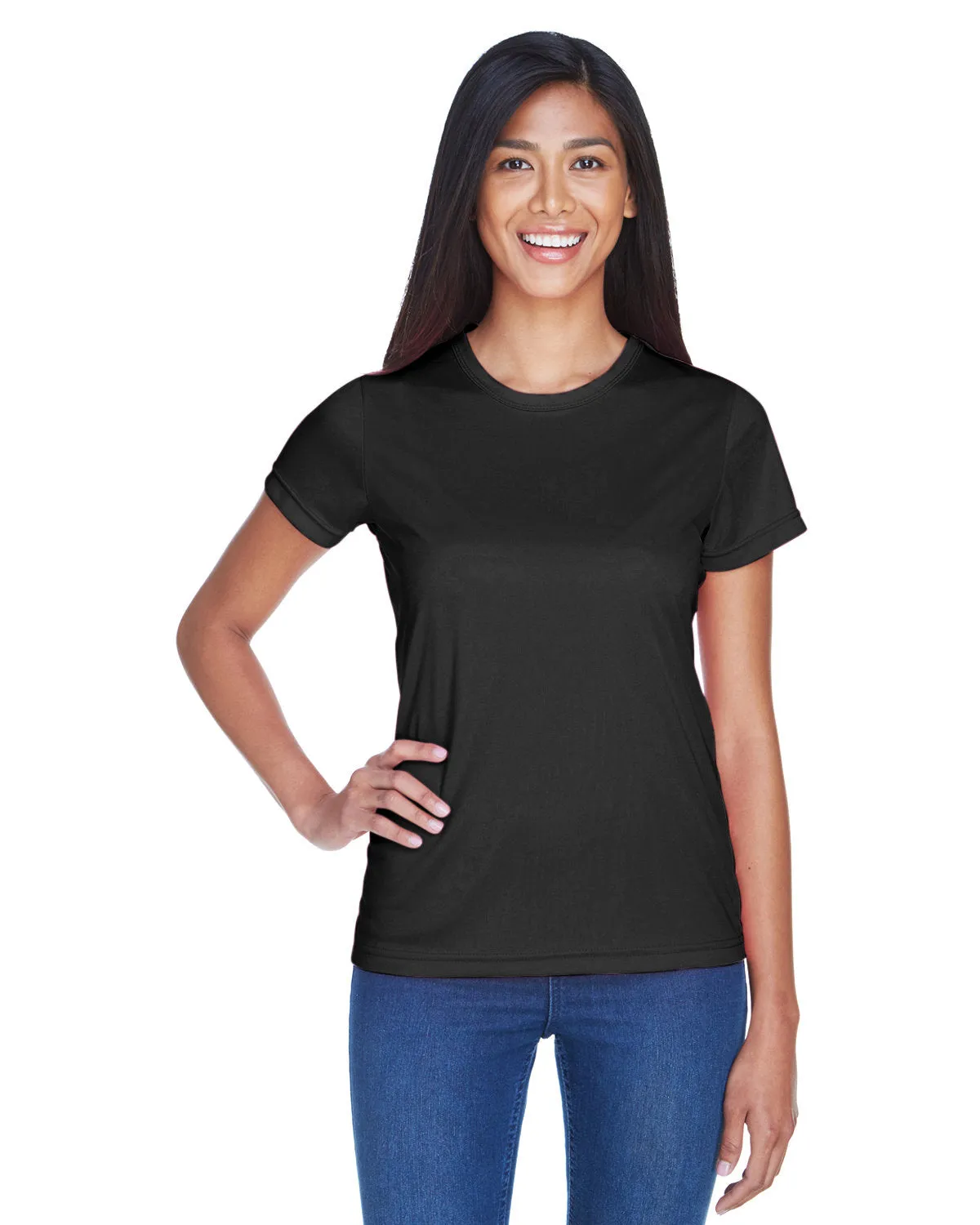 UltraClub 8420L T-shirt sport interlock pour femmes - Fraîcheur et séchage rapide