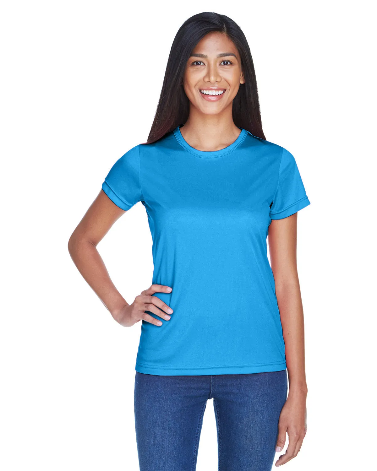 UltraClub 8420L T-shirt sport interlock pour femmes - Fraîcheur et séchage rapide