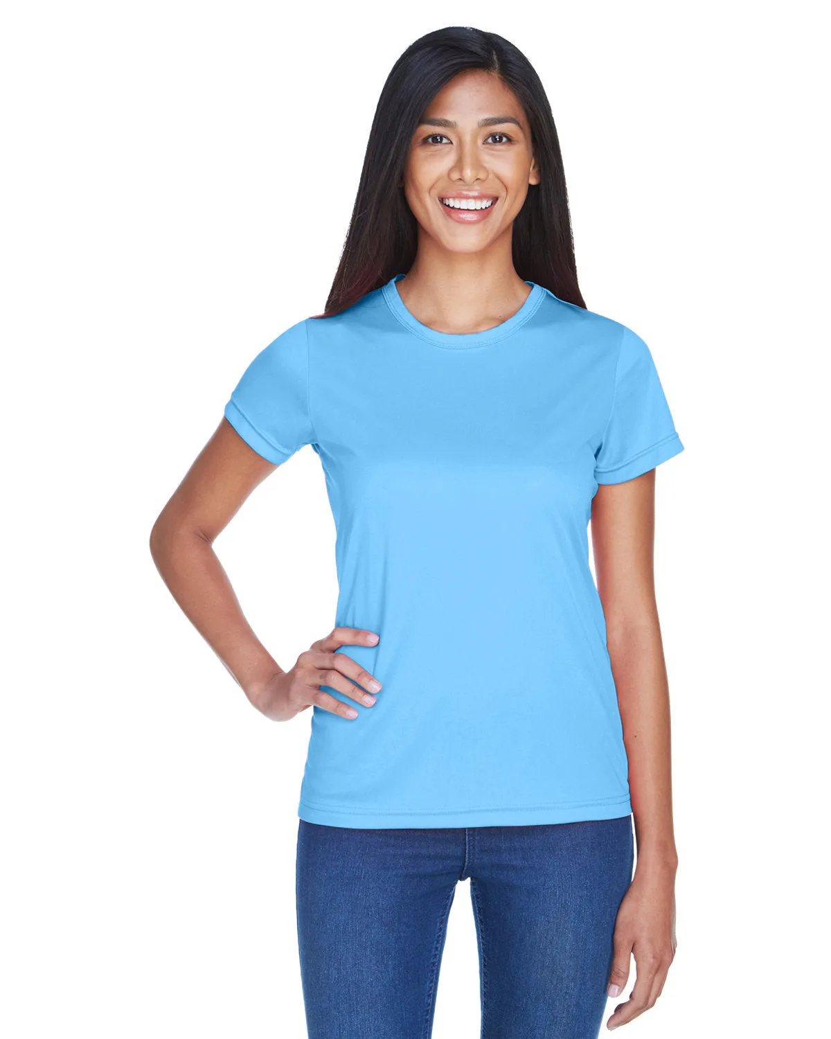 UltraClub 8420L T-shirt sport interlock pour femmes - Fraîcheur et séchage rapide