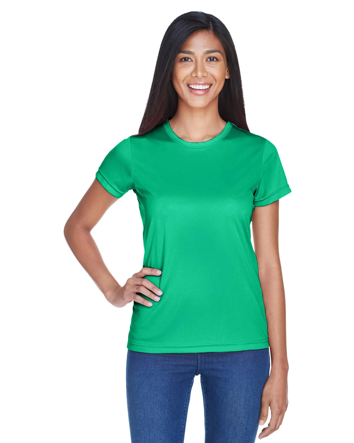 UltraClub 8420L T-shirt sport interlock pour femmes - Fraîcheur et séchage rapide