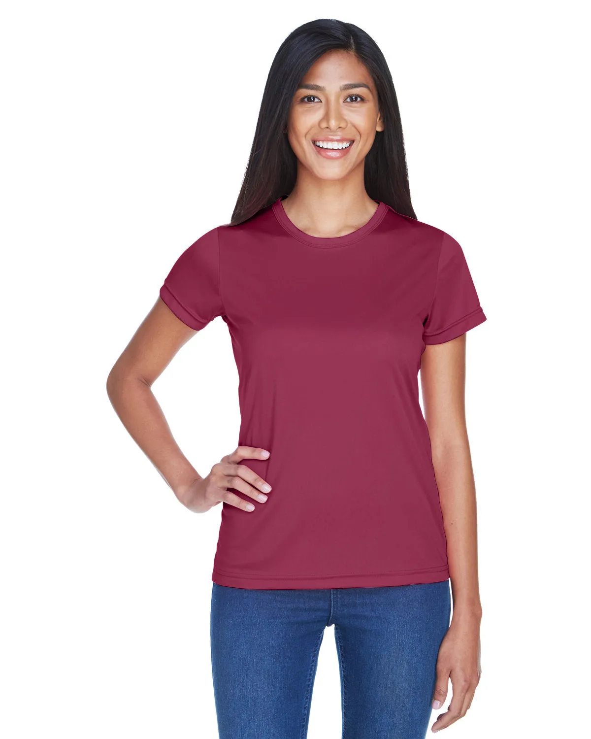 UltraClub 8420L T-shirt sport interlock pour femmes - Fraîcheur et séchage rapide