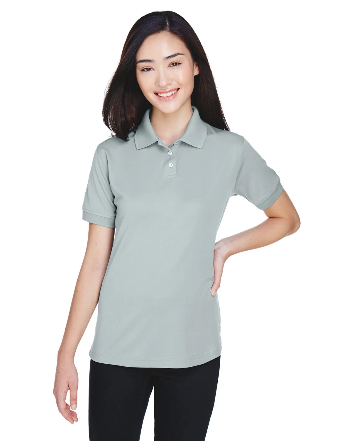 UltraClub U8315L Polo Performance Platine pour Femmes avec Technologie TempControl